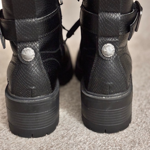 Blowfish Malibu Jagger Vegan Lug Sole Combat Boots Black Size 9 M EUC - Picture 11 of 12